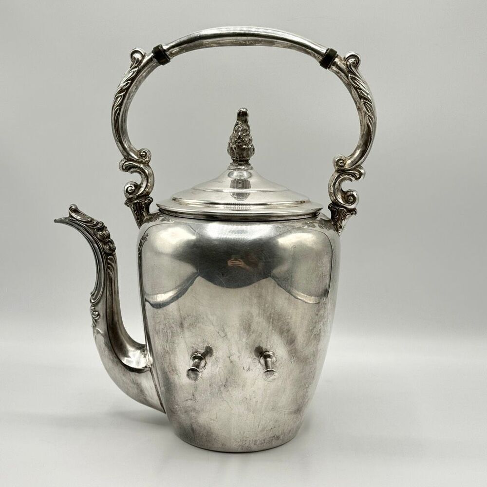 F B Rogers Vintage 19th Century Silver Plated Tilting Teapot No Stand